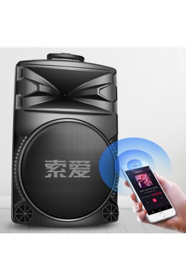 A89wmy2 Taşınabilir Kablosuz Bluetooth Hoparlör Party Speaker - Çift Mikrofonlu - Kumandalı