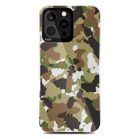 Apple iPhone 13 Pro Max Kılıf Asker Desenli Kajsa Camo Kapak