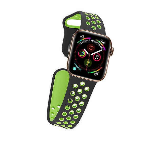 Apple Watch Ultra 49mm KRD-02 Suya Dayanıklı Delikli Renkli Silikon Kordon