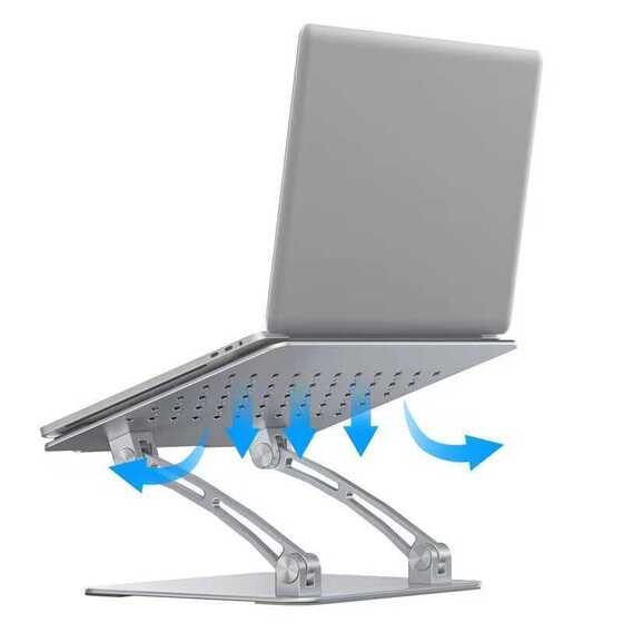 Wiwu S700 Laptop Standı Eğim ve Yükseklik Ayarlı Katlanabilir Alüminyum Alaşım MacBook Stand