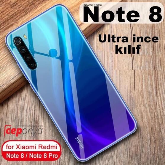 Xiaomi Redmi Note 8 İnce Esnek Şeffaf Süper Silikon Kılıf