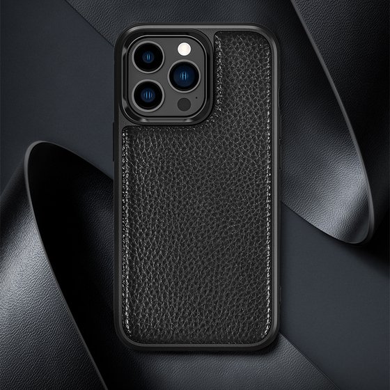 iPhone 13 Mini Uyumlu Kılıf Wiwu Genuine Leather Plastic Calfskin Orjinal Deri Kapak