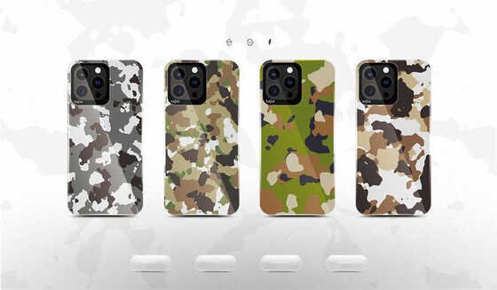 Apple iPhone 13 Pro Kılıf Asker Desenli Kajsa Camo Kapak