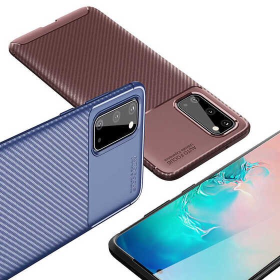 Galaxy S20 Elde Kaymayan Kamera Korumalı Silikon Kılıf