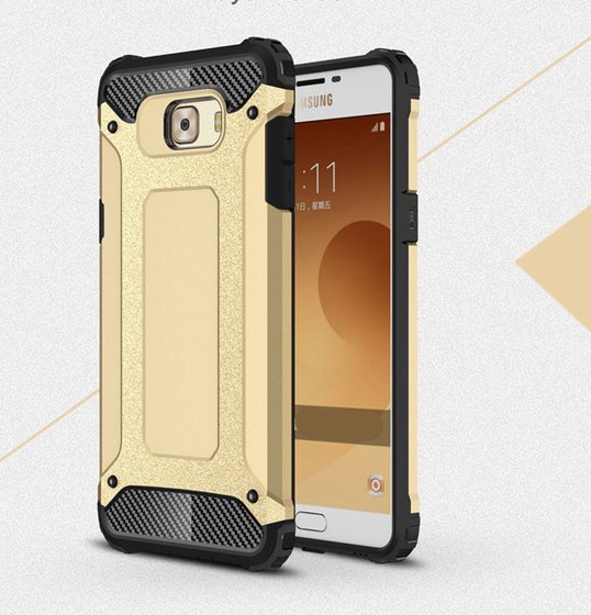 Galaxy C5 Pro Silikon Armor Hybrid Zırh Kılıf