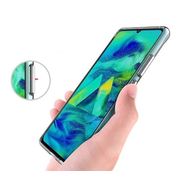 Galaxy S10 Lite Kenarları Silikon Yüzeyi Sert Şeffaf Gard Kılıf