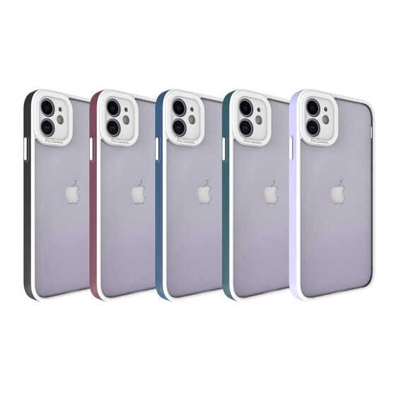 iPhone 11 Kılıf Mat Yüzey Ekran ve Kamera Çıkıntılı Lüx Silikon