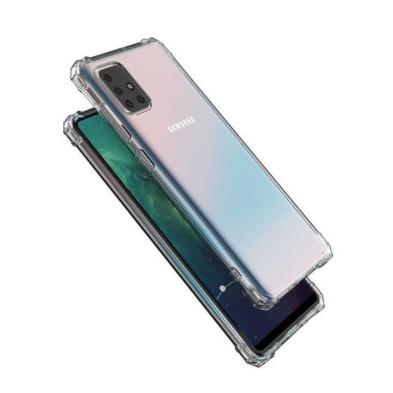 Samsung Galaxy A51 Köşeleri Airbagli Anti Şok Şeffaf Kılıf