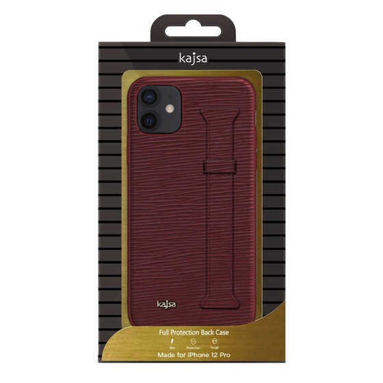 Apple iPhone 12 Pro Kılıf Kajsa Wave Pattern Handstrap Kapak