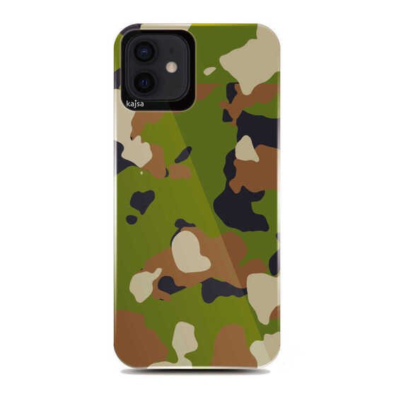 Apple iPhone 12 Pro Kılıf Asker Desenli Kajsa Camo Kapak