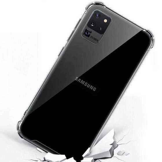 Galaxy S20 Ultra Köşeleri Airbagli Tamamen Şeffaf Anti Şok Kılıf