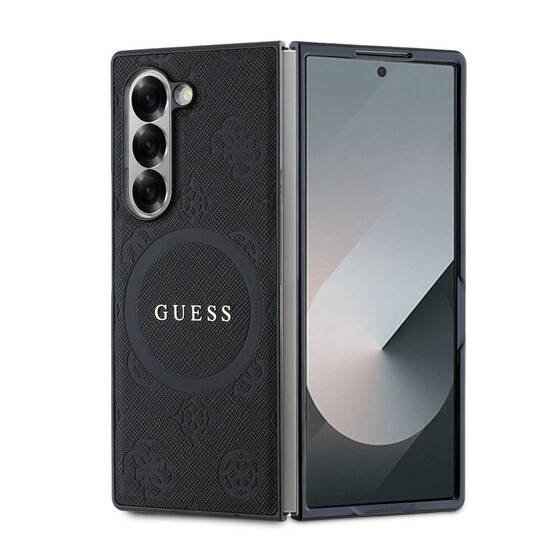 Galaxy Z Fold 6 Kılıf Guess Orjinal Lisanslı Saffiano Metal Logo Kapak