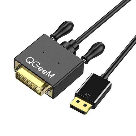 Qgeem QG-HD28 DVI To Display Port Kablo 183 cm 1080p Full HD 60Hz Görüntü Aktarım Kablosu