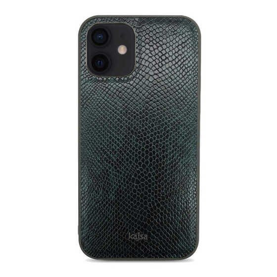 Apple iPhone 12 Kılıf Kajsa Glamorous Serisi Snake Pattern Kapak