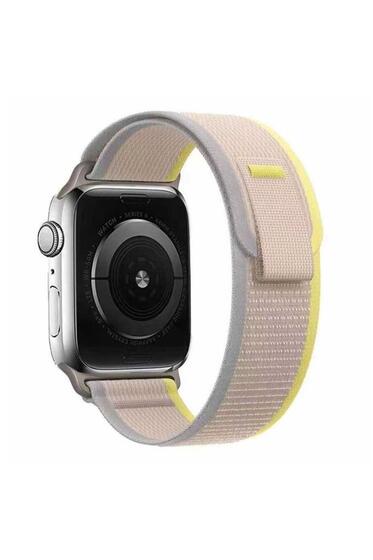 Apple Watch 40mm Renkli ​​​​KRD-77 Örgülü Hasır Tokalı Kordon