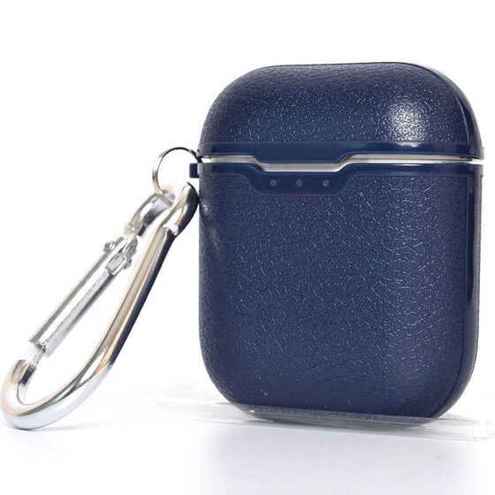 Airpods Deri Görünümlü Silikon Askılı Taşıma Çantası Kılıf