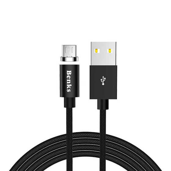 Benks D21 Magnetic Micro USB Kablo 1.6A Mıknatıslı Şarj Kablosu 120 cm