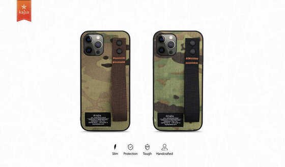 Apple iPhone 12 Kılıf Kajsa Cordura Serisi Military Kapak