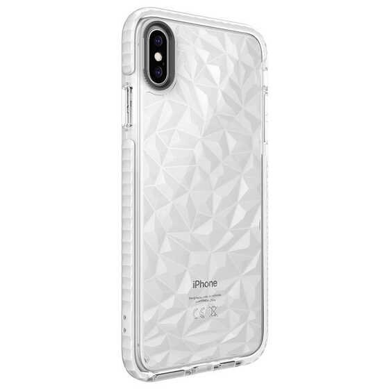 iPhone XS Max 6.5 Kılıf Buzz Köşeleri Airbagli Prizma Tasarım Silikon