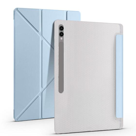 Galaxy Tab S9 Ultra Kılıf Zore Tri Folding Kalem Bölmeli Standlı Kılıf