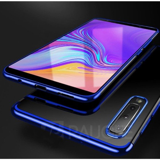 Samsung Galaxy A7 2018 İnce Köşeleri Renkli Şeffaf Kaliteli Kılıf