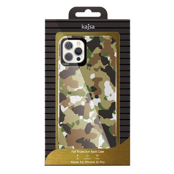 Apple iPhone 12 Kılıf Asker Desenli Kajsa Camo Kapak