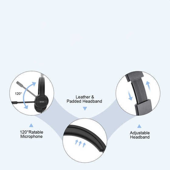 Eksa H12 3.5 mm Kablolu Kulaküstü Mikrofonlu Kulaklık Kumandalı Akıllı ENC