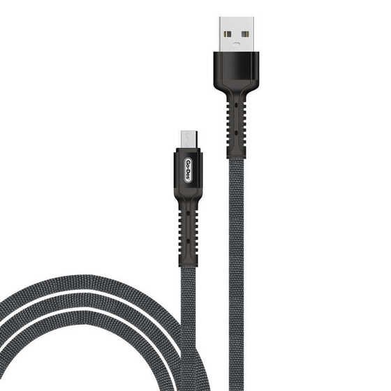 Go Des GD-UC529 Micro USB Kablo 3A Hızlı Şarj Kablosu 2 metre Data Kablo Naylon Örgü