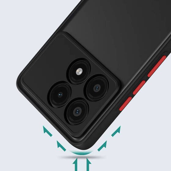 Xiaomi Poco X6 Pro Kılıf Mat Yüzey Kamera Korumalı Silikon