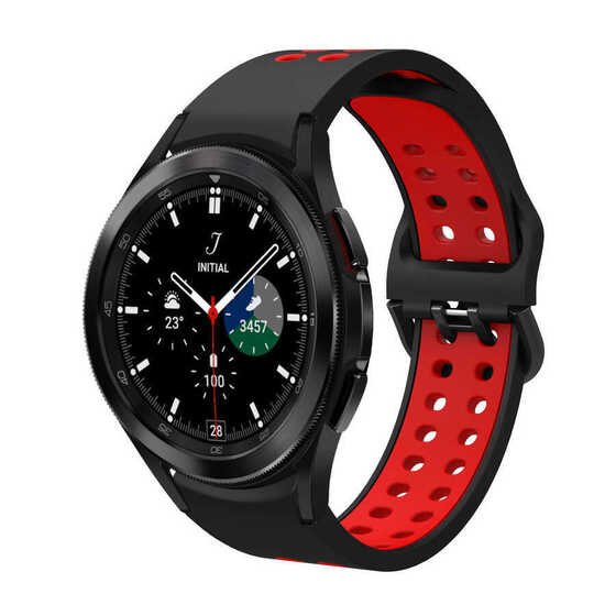 Galaxy Watch 4 Classic 42mm KRD-02 Suya Dayanıklı Delikli Renkli Silikon Kordon