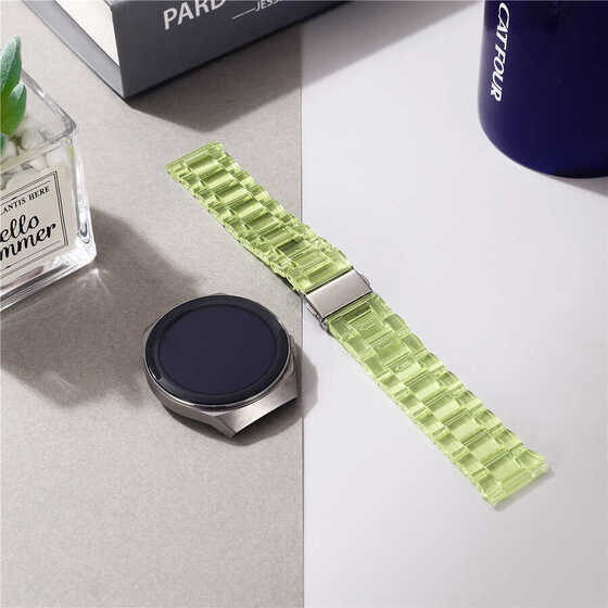 Galaxy Watch 3 41mm KRD-27 Şeffaf Renkli Transparan Silikon Kordon