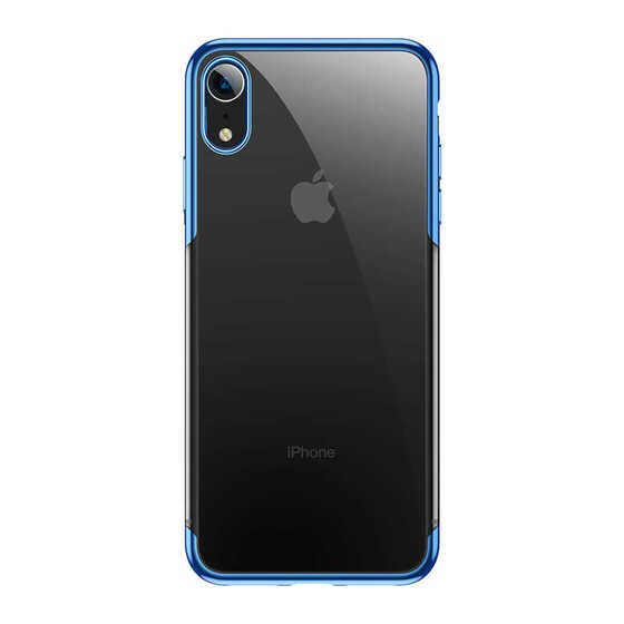 Orijinal Baseus iPhone XR 6.1 Kılıf Glitter Köşleri Renkli Şefaf