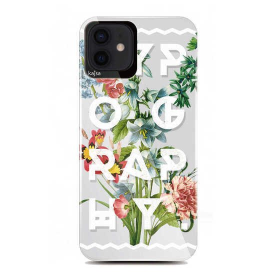 Apple iPhone 12 Kılıf Çiçek Desenli Kajsa Floral Kapak