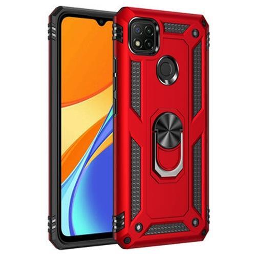 Xiaomi Redmi 9C Kılıf Yüzüklü Standlı Manyetikli Armor Zırh Kılıf