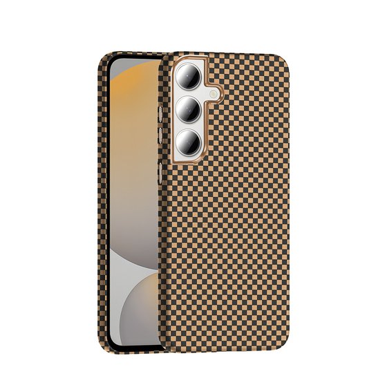 Galaxy S24 FE Kılıf M-safe Şarj Özellikli Karbon Fiber Görünümlü Gros Kapak