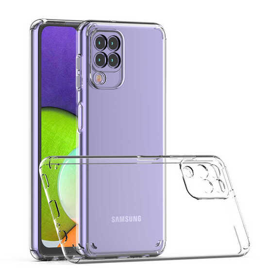 Galaxy M32 Kılıf Şeffaf Lüx Ultra Koruma Silikon