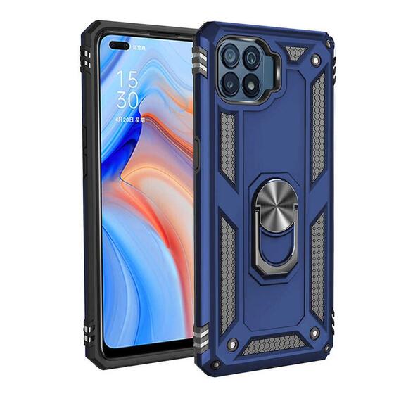 Oppo Reno 4 Lite Kılıf Standlı Armor Zırh Vega Silikon