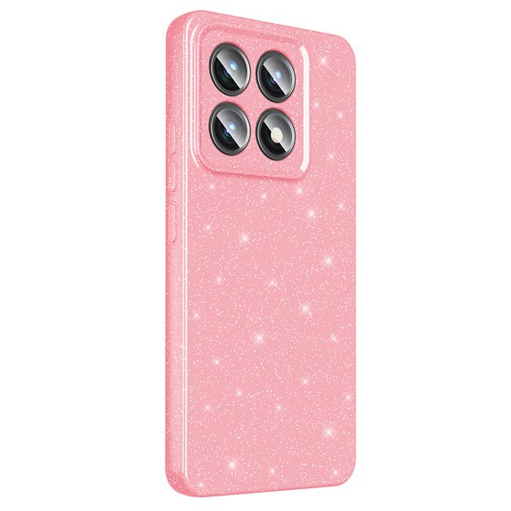 Xiaomi 14T Kılıf Kamera Korumalı Simli Parıltılı Lüks Silikon