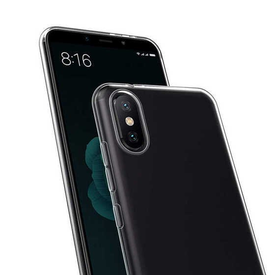 Xiaomi Mi 8 Kılıf İnce ve Esnek Şeffaf Süper Silikon