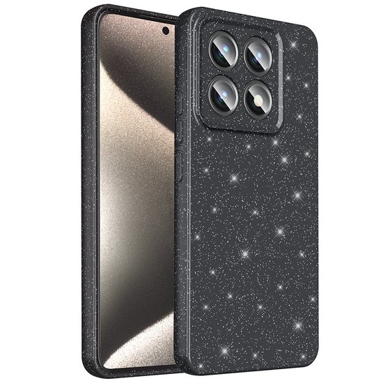 Xiaomi 14T Pro Kılıf Kamera Korumalı Simli Parıltılı Lüks Silikon