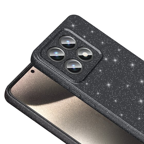 Xiaomi 14T Pro Kılıf Kamera Korumalı Simli Parıltılı Lüks Silikon