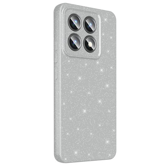 Xiaomi 14T Pro Kılıf Kamera Korumalı Simli Parıltılı Lüks Silikon