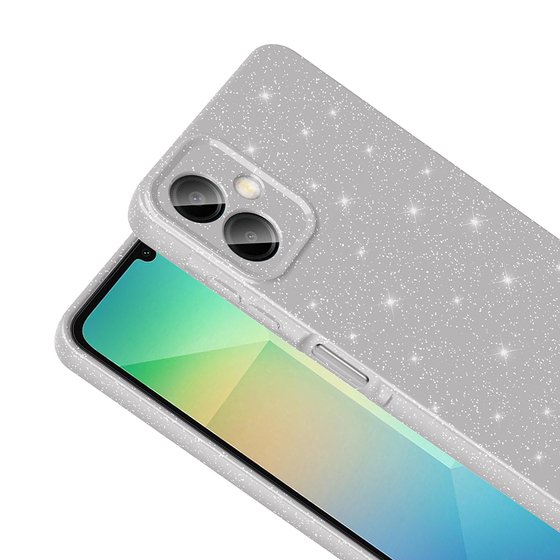 Galaxy A06 Kılıf Kamera Korumalı Simli Parıltılı Lüks Silikon