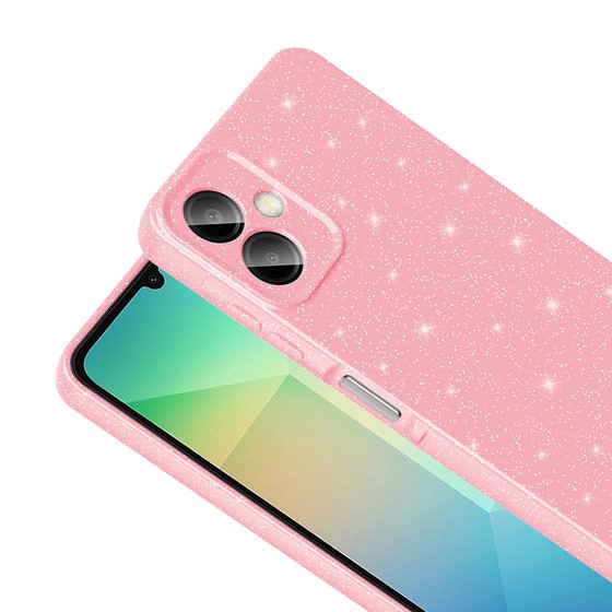 Galaxy A06 Kılıf Kamera Korumalı Simli Parıltılı Lüks Silikon