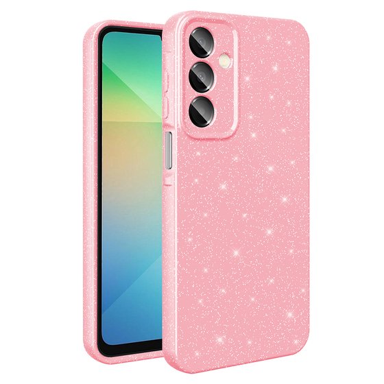 Galaxy A16 Kılıf Kamera Korumalı Simli Parıltılı Lüks Silikon