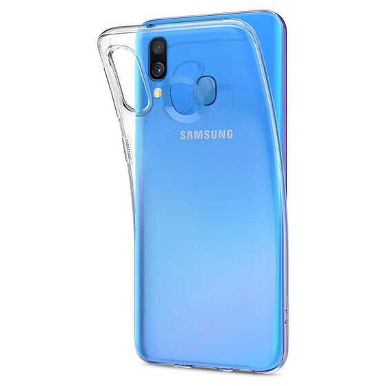 Galaxy A40 Ultra İnce Esnek Sararmaz Şeffaf Süper Silikon Kılıf