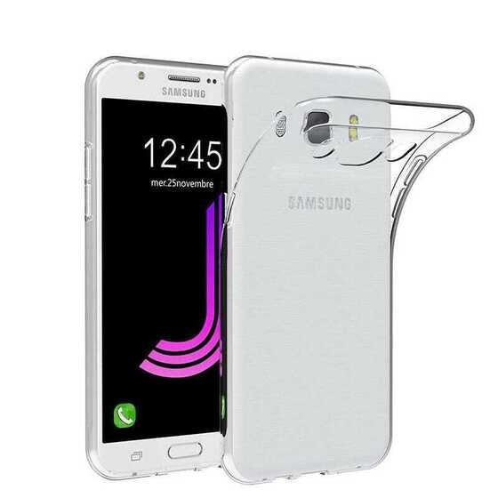 Galaxy J5 2016 Kılıf İnce ve Esnek Şeffaf Süper Silikon