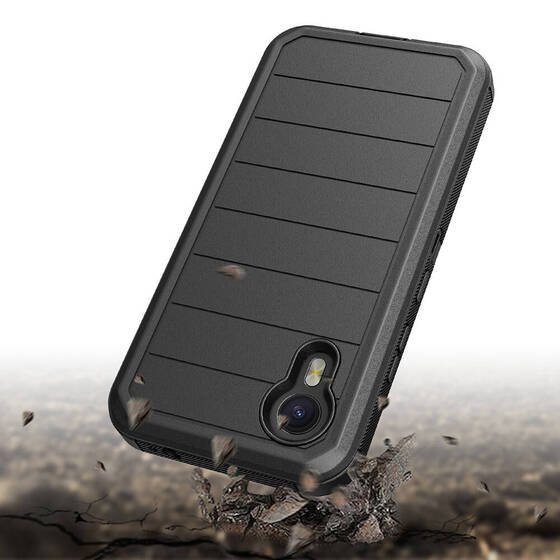 Galaxy XCover7 Pro Kılıf Double Clip 360 Tam Koruma Outdoor Zırh Kapak