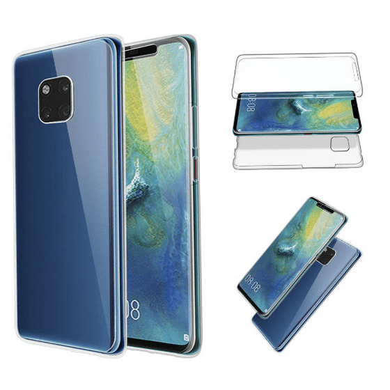 Huawei Mate 20 Pro Kılıf 360 Tam Koruma Şeffaf Silikon