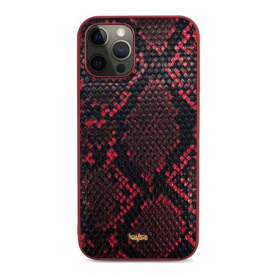 Apple iPhone 12 Pro Max Kılıf Kajsa Glamorous Serisi Snake Pattern Kapak